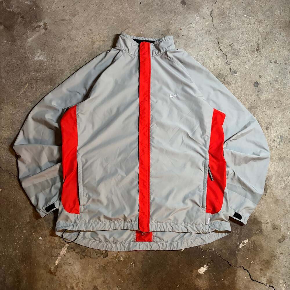 Nike Clima-Fit Windbreaker Jacket Grey/Red